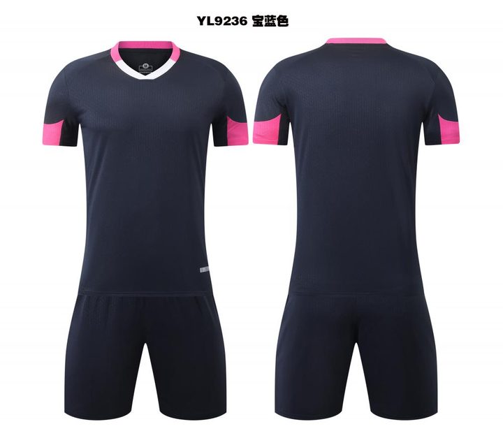 Maglia da calcio a maniche corte con scollo a V con righe – COMBO 5