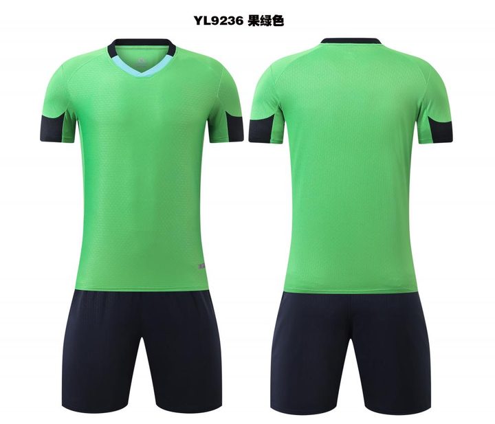 Maglia da calcio a maniche corte con scollo a V con righe – COMBO 1