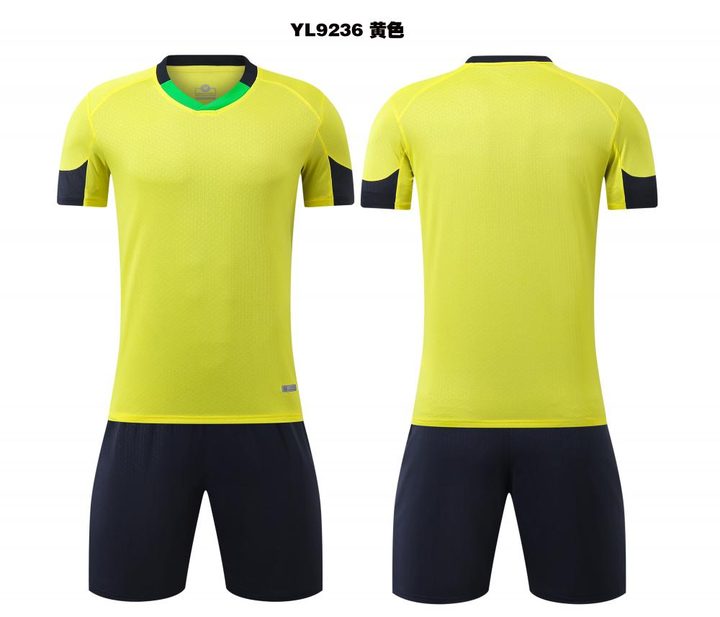 Maglia da calcio a maniche corte con scollo a V con righe – COMBO 2