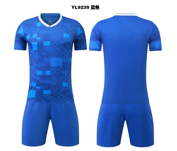 Maglia da calcio a maniche corte con scollo a V con righe – COMBO 2