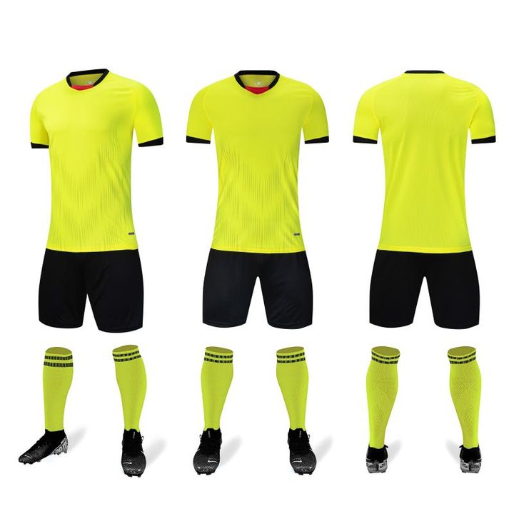 Camiseta de fútbol de manga corta con cuello en V con rayas – COMBO 6