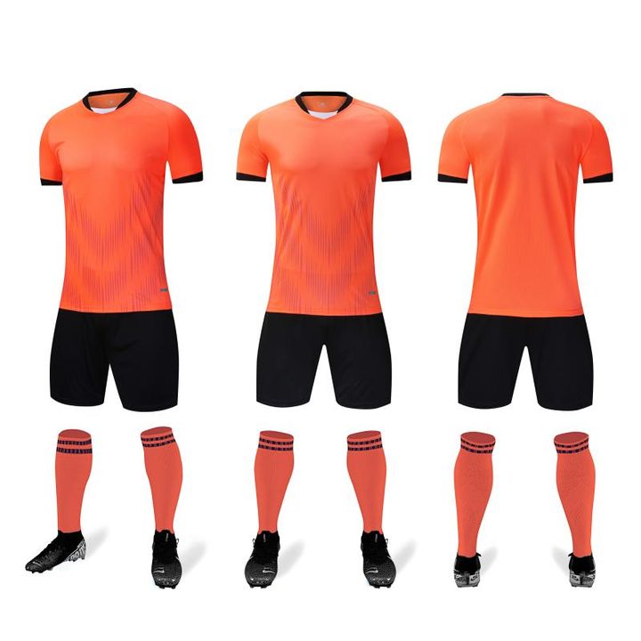 Camiseta de fútbol de manga corta con cuello en V con rayas – COMBO 5