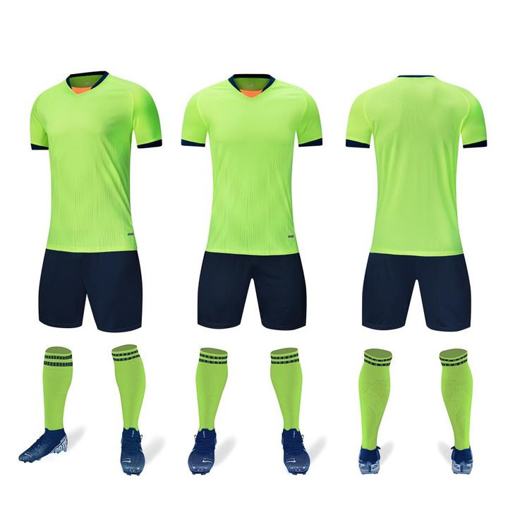 Camiseta de fútbol de manga corta con cuello en V con rayas – COMBO 3
