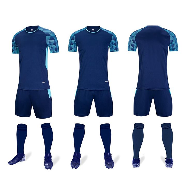 Crew-neck Short Sleeve Gradient Soccer Jersey – COMBO 2