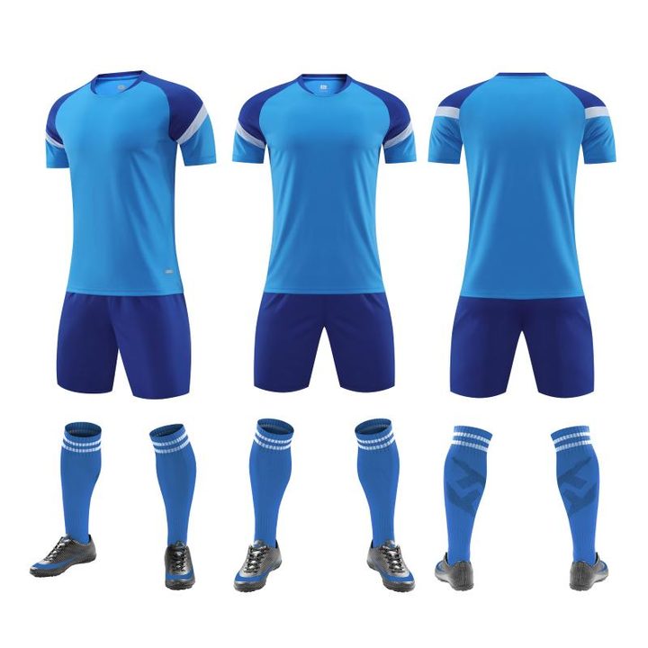 Maglia da calcio a maniche corte con girocollo con righe – COMBO 3