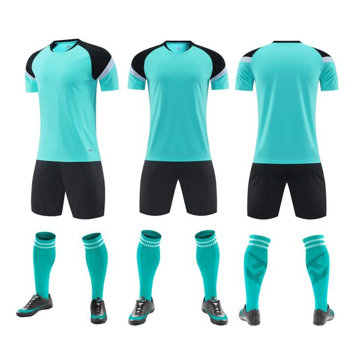 Maglia da calcio a maniche corte con girocollo con righe – COMBO 6