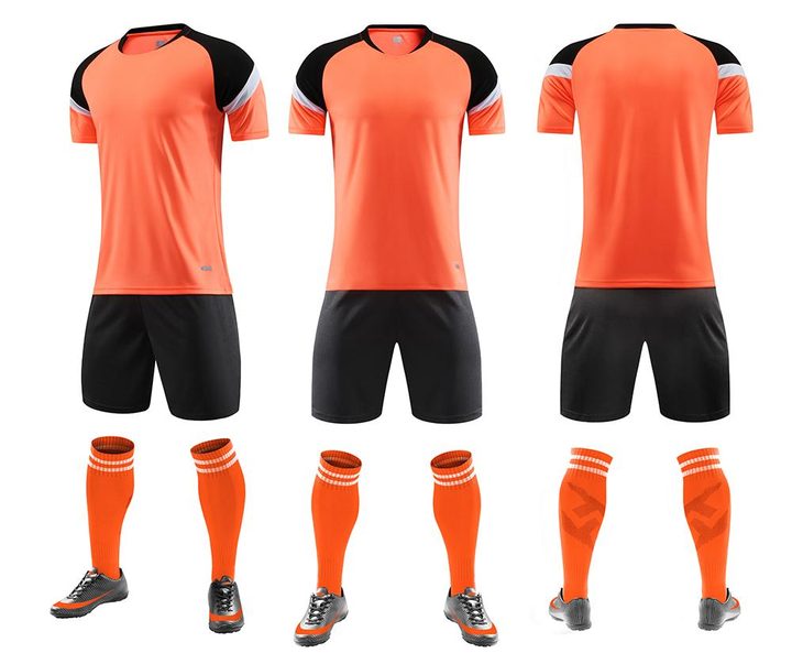 Maglia da calcio a maniche corte con girocollo con righe – COMBO 4