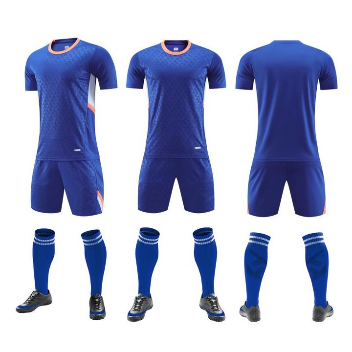 Crew-neck Short Sleeve Striped Soccer Jersey – COMBO 2