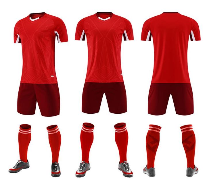 V-neck Short Sleeve Striped Soccer Jersey – COMBO 1