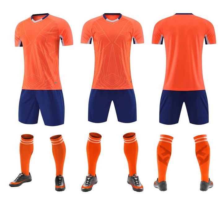 V-neck Short Sleeve Striped Soccer Jersey – COMBO 4