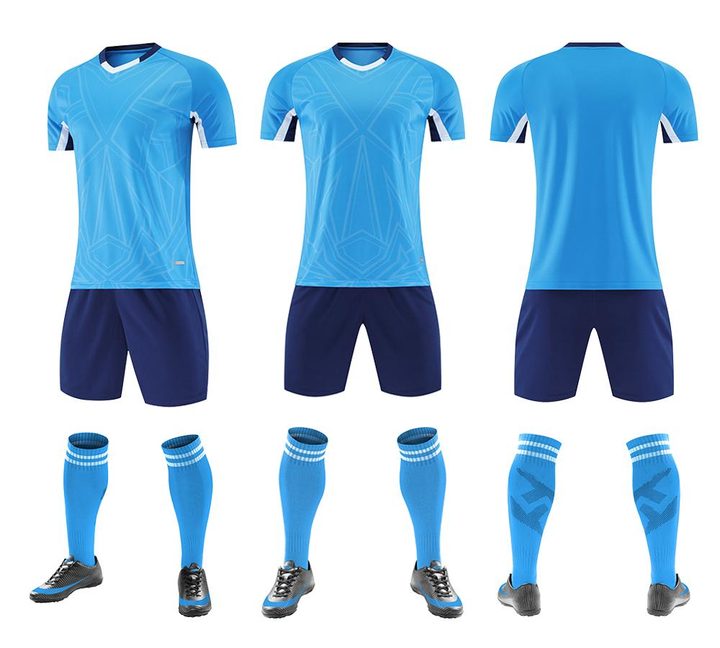 V-neck Short Sleeve Striped Soccer Jersey – COMBO 2