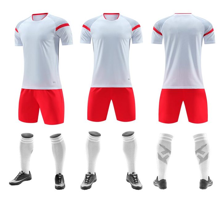 Maglia da calcio a maniche corte con girocollo con righe – COMBO 1