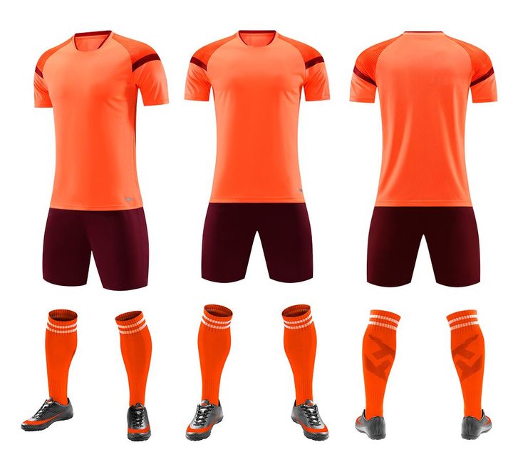 Maglia da calcio a maniche corte con girocollo con righe – COMBO 2