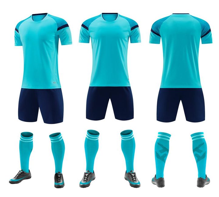 Maglia da calcio a maniche corte con girocollo con righe – COMBO 3