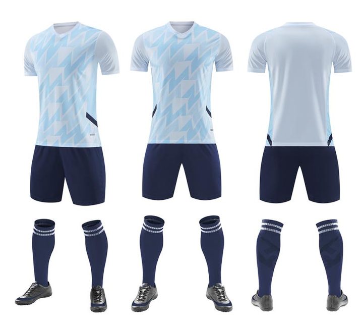 Maglia da calcio a maniche corte con girocollo con righe – COMBO 5
