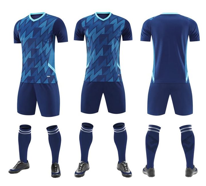 Maglia da calcio a maniche corte con girocollo con righe – COMBO 6