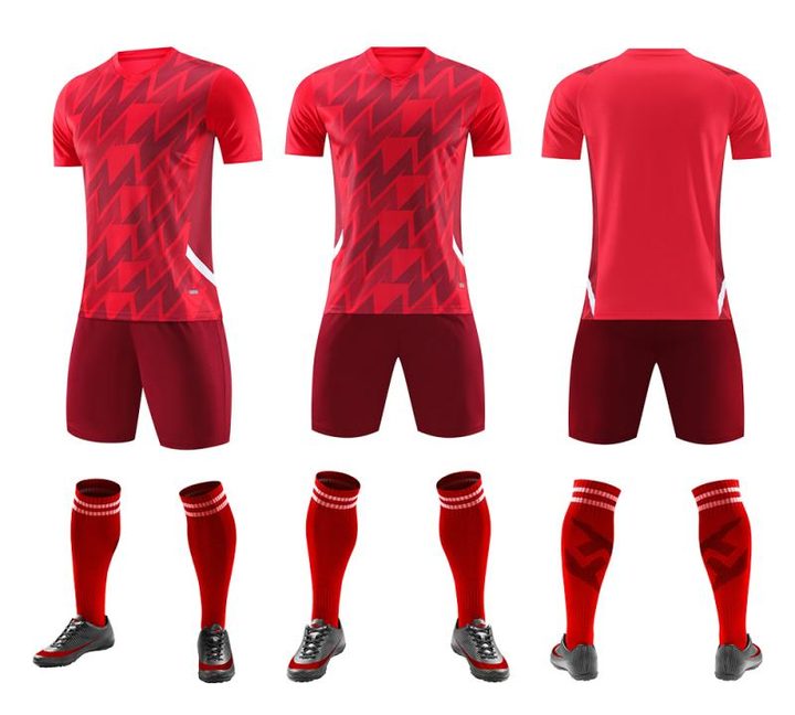 Maglia da calcio a maniche corte con girocollo con righe – COMBO 3