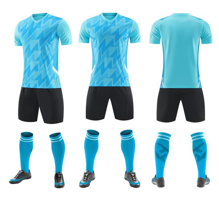 Maglia da calcio a maniche corte con girocollo con righe – COMBO 1