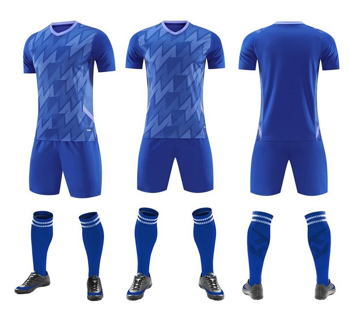 Maglia da calcio a maniche corte con girocollo con righe – COMBO 2