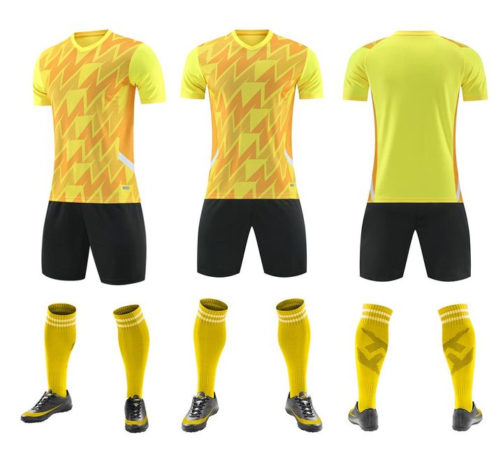 Maglia da calcio a maniche corte con girocollo con righe – COMBO 4