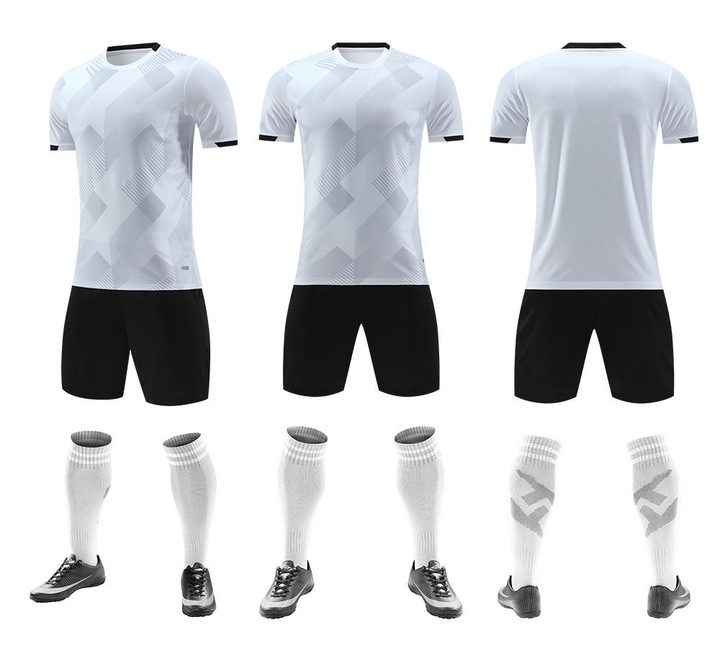 Maglia da calcio a maniche corte con girocollo con righe – COMBO 1