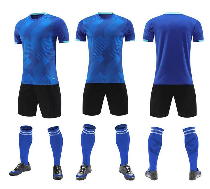 Maglia da calcio a maniche corte con girocollo con righe – COMBO 2