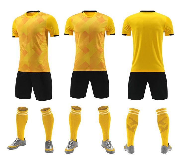 Maglia da calcio a maniche corte con girocollo con righe – COMBO 3