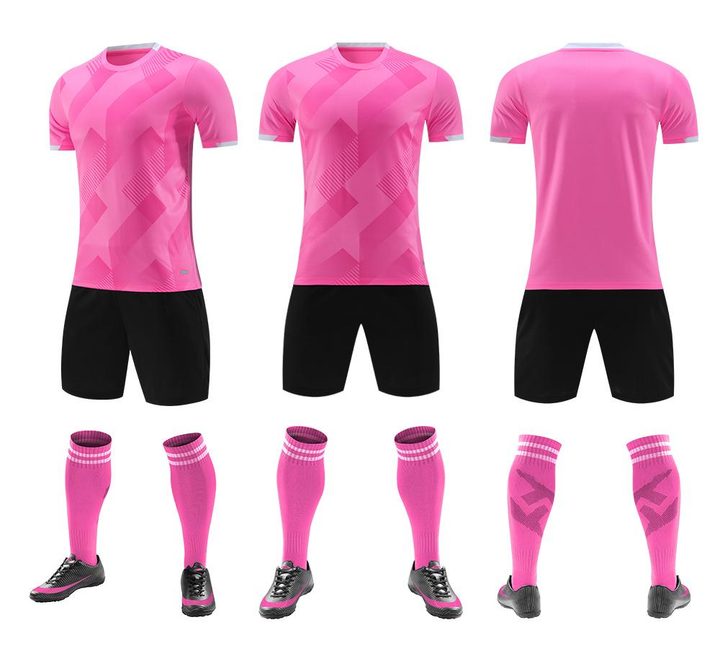 Maglia da calcio a maniche corte con girocollo con righe – COMBO 6