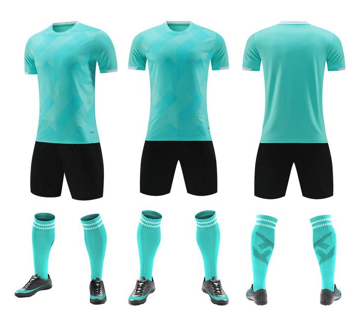 Maglia da calcio a maniche corte con girocollo con righe – COMBO 4