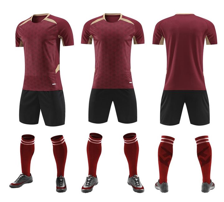 Crew-neck Short Sleeve Striped Soccer Jersey – COMBO 4