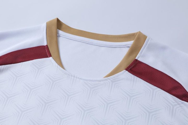 Crew-neck Short Sleeve Striped Soccer Jersey – DETAIL 1