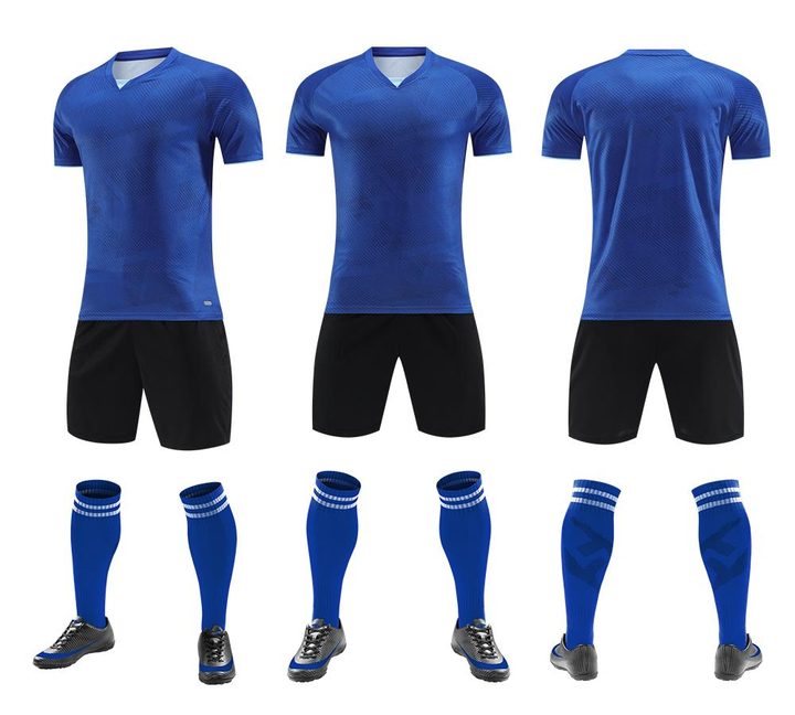 Maglia da calcio a maniche corte con scollo a V con righe – COMBO 6