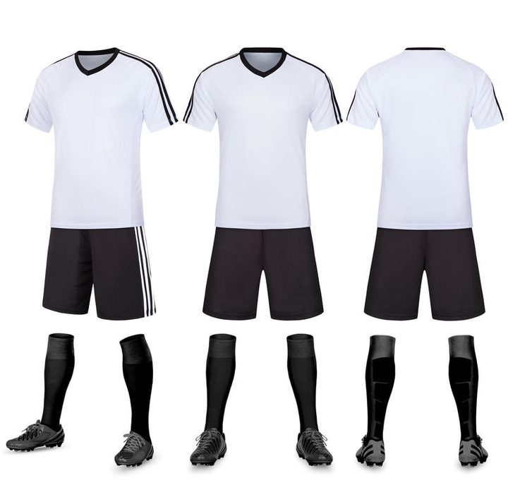 Tricou de fotbal, cu mânecă scurtă, cu decolteu în V și cu dungi – COMBO 7