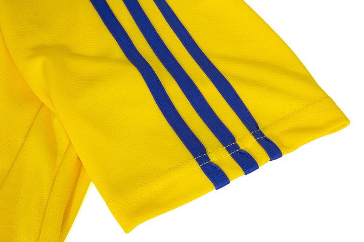 Tricou de fotbal, cu mânecă scurtă, cu decolteu în V și cu dungi – DETAIL 1