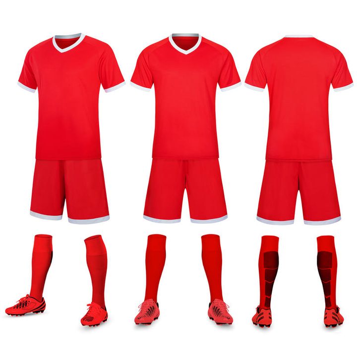 Maglia da calcio a maniche corte con scollo a V con stampa – COMBO 1