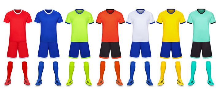 Maglia da calcio a maniche corte con scollo a V con stampa – MAIN