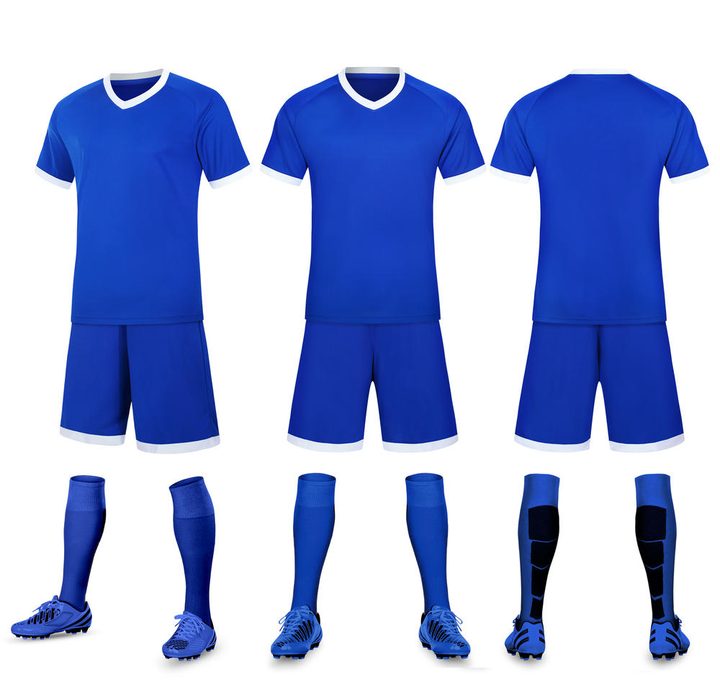Maglia da calcio a maniche corte con scollo a V con stampa – COMBO 7