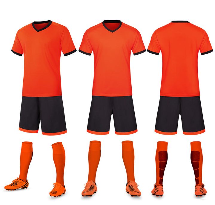 Maglia da calcio a maniche corte con scollo a V con stampa – COMBO 3