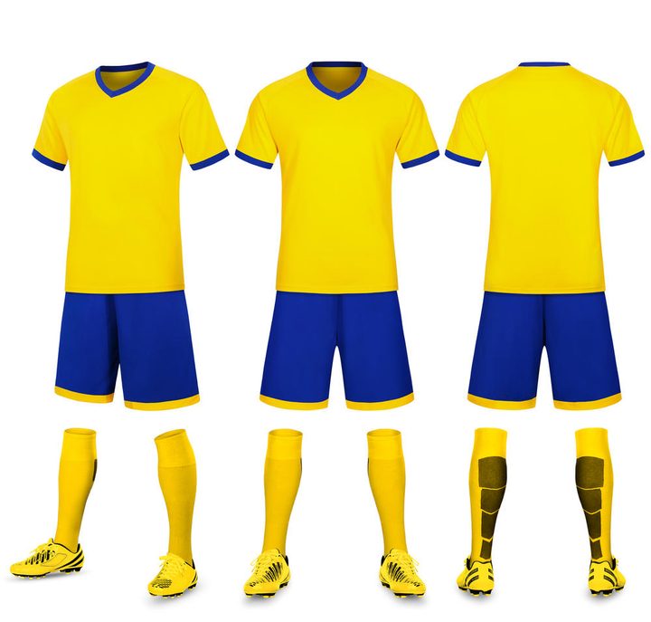 Maglia da calcio a maniche corte con scollo a V con stampa – COMBO 6