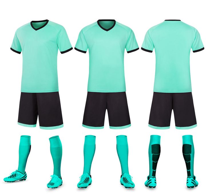 Maglia da calcio a maniche corte con scollo a V con stampa – COMBO 2